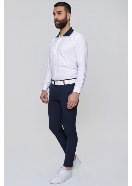 Slim Fit Yan Cep Esnek Pamuklu Casuel Lacivert Pantolon P 1088 fiyatları