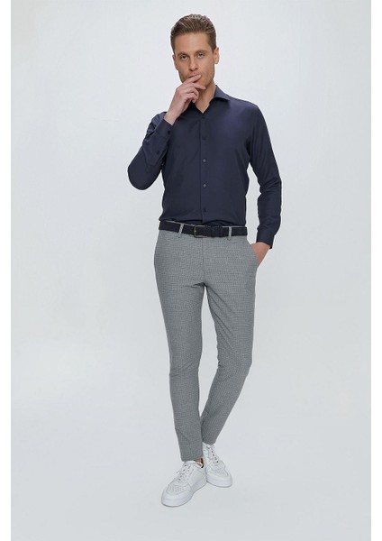 P 1103 Slim Fit Gri Spor Pantolon