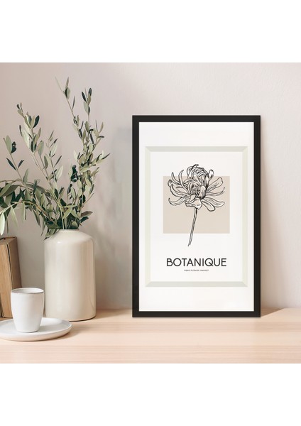 1 Adet Antrasit Mdf Zeminli Altın Soyut Mdf Çerçeve Görünümlü Mdf Tablo