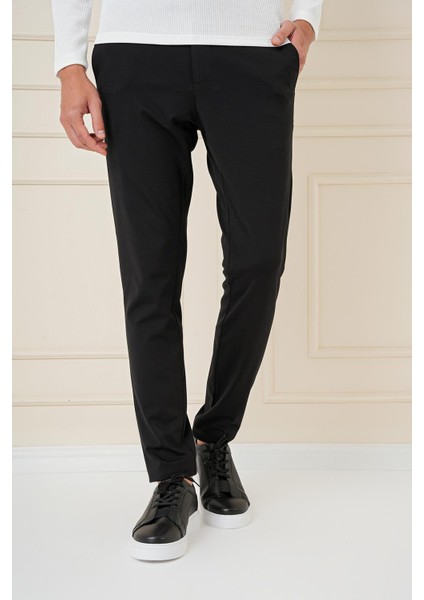 P 1163 Slim Fit Siyah Klasik Pantolon modelleri