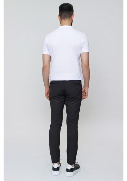 Slim Fit Yan Cep Esnek Pamuklu Casuel Siyah Pantolon P 1088 fırsatları