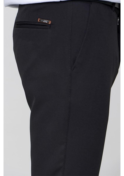 Slim Fit Yan Cep Esnek Pamuklu Casuel Siyah Pantolon P 1088 indirimleri