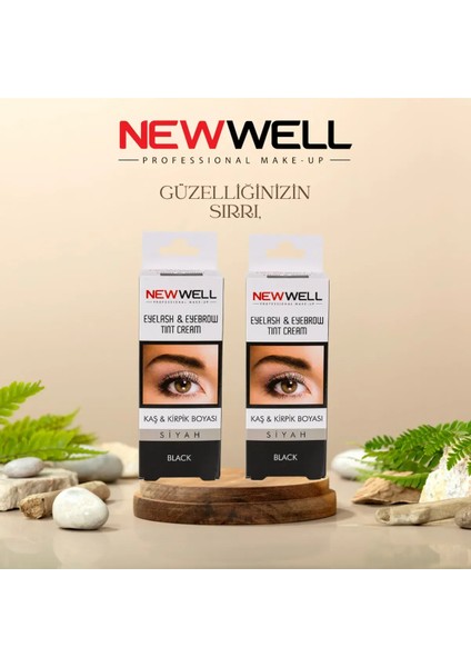 Newwel Kaş Kirpik Boyası Siyah 2li Set