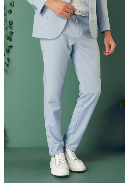 Comfort Fit Yan Cep Beli Lastikli Esnek Pamuk Mavi Jogger Pantolon P 1143 fırsatları