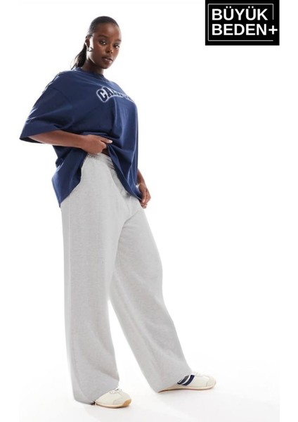 Üçlü Büyük Beden Reçme Paça Ince Eşofman Altı SPR25BEA52-3 fırsatları