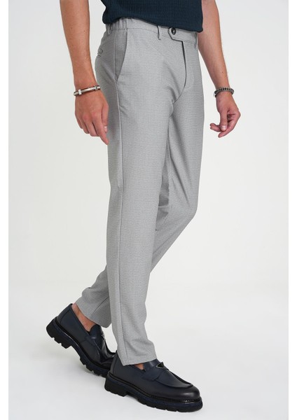 Comfort Fit Beli Lastikli Dokulu Gri Jogger Pantolon P 1192 fırsatları