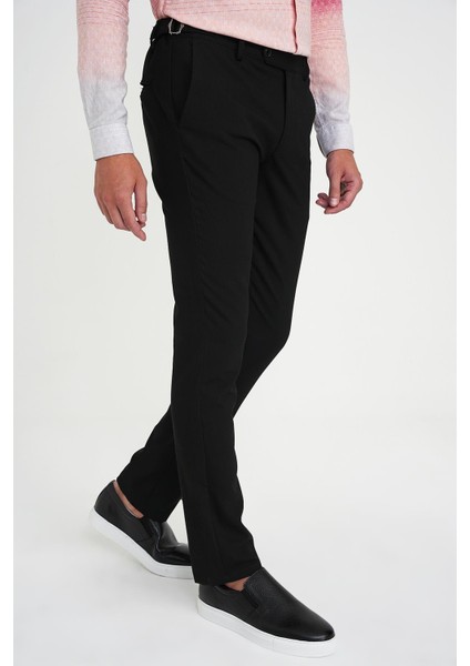 Comfort Fit Beli Lastikli Yandan Tokalı Esnek Siyah Jogger Pantolon P 1178 modelleri