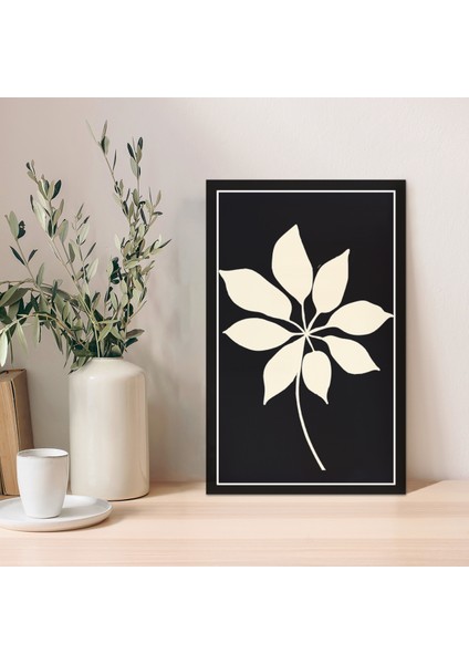 1 Adet Bej Mdf Zeminli Gümüş Spiral Mdf Çerçeve Görünümlü Mdf Tablo