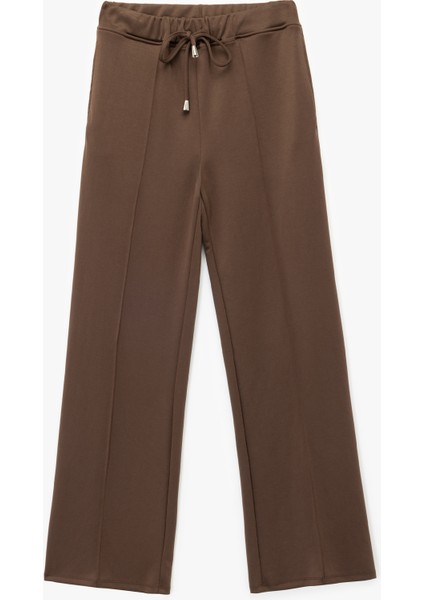 Düşük Bel Beli Bağcıklı Modal Eşofman Altı