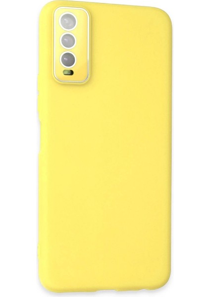 Newface Vivo Y11S Kılıf Lansman Glass Kapak - Sarı fiyatları