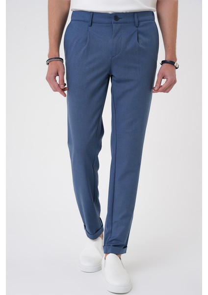 Comfort Fit Beli Lastikli Pileli Indigo Jogger Pantolon P 1182 fiyatları
