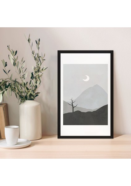 1 Adet Mdf Zeminli Altın Dalgalar Mdf Çerçeve Görünümlü Mdf Tablo