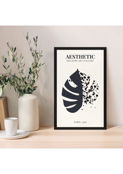 1 Adet Dekoratif Mdf Zeminli Krem Spiral Mdf Çerçeve Görünümlü Mdf Tablo