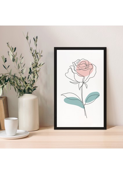 1 Adet Antrasit Mdf Zeminli Lacivert Spiral Mdf Çerçeve Görünümlü Mdf Tablo