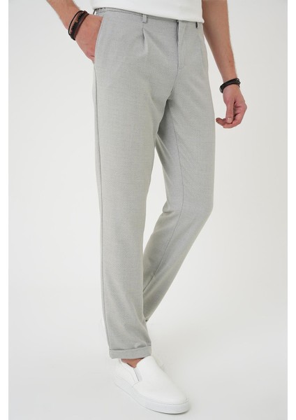 Comfort Fit Beli Lastikli Pileli Gri Jogger Pantolon P 1182 fırsatları