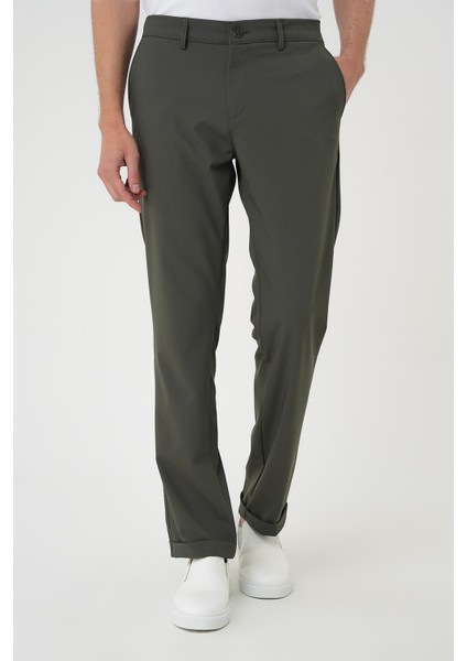 Comfort Fit Beli Lastikli Haki Jogger Pantolon P 1185 modelleri
