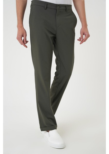 Comfort Fit Beli Lastikli Haki Jogger Pantolon P 1185 fırsatları