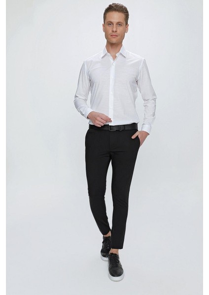 P 1077 Slim Fit Siyah Spor Pantolon