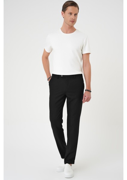 Comfort Fit Beli Lastikli Dokulu Siyah Jogger Pantolon P 1186 fiyatları