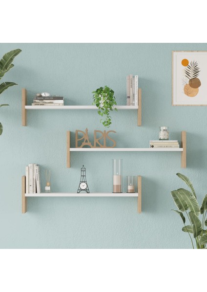 Shelf 23 Duvar Rafı Sepet-Beyaz WL23-SW