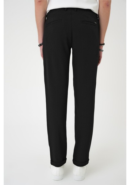Comfort Fit Beli Lastikli Siyah Jogger Pantolon P 1179 indirimleri