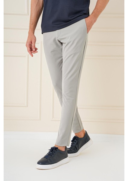 Slim Fit Yan Cepli Düz Esnek Casual Çağla Pantolon P 1144 fırsatları