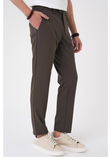 Comfort Fit Beli Lastikli Toprak Jogger Pantolon P 1184 modelleri