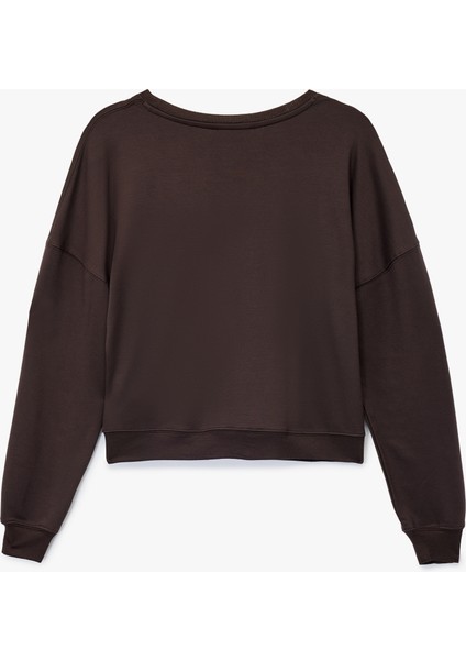 Rahat Kalıp Uzun Kollu Bisiklet Yaka Pijama Üstü fiyatları