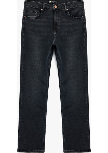 Normal Bel Pamuklu Straight Fit Jean Pantolon - Mark Jean