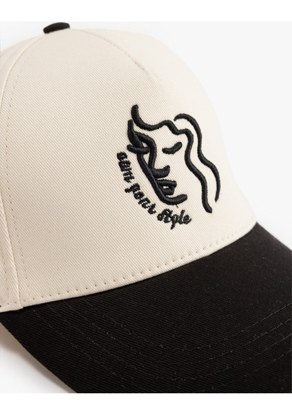 Pamuklu Işlemeli Kep Şapka fırsatları