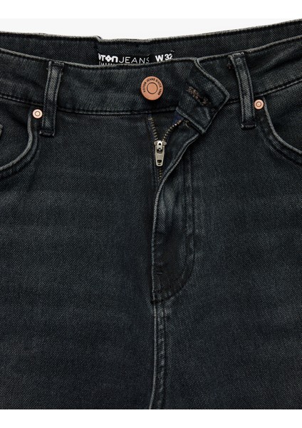 Normal Bel Pamuklu Straight Fit Jean Pantolon - Mark Jean fırsatları
