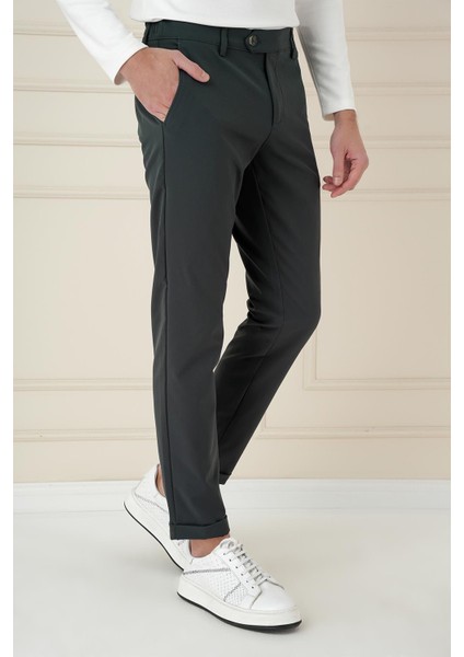 Comfort Fit Beli Lastikli Yan Cep Nefti Jogger Pantolon P 1150 fırsatları