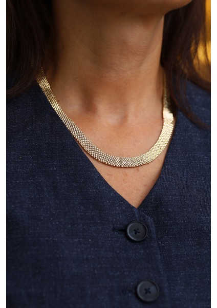 14 Ayar Altın Ince Hasır Örgü Kolye fiyatları