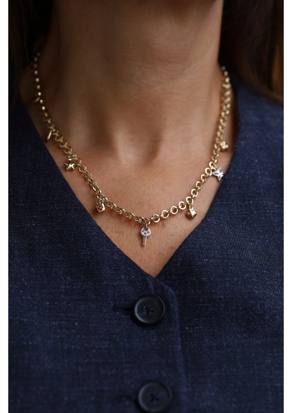 14 Ayar Altın Cetaş Eterna Kolye