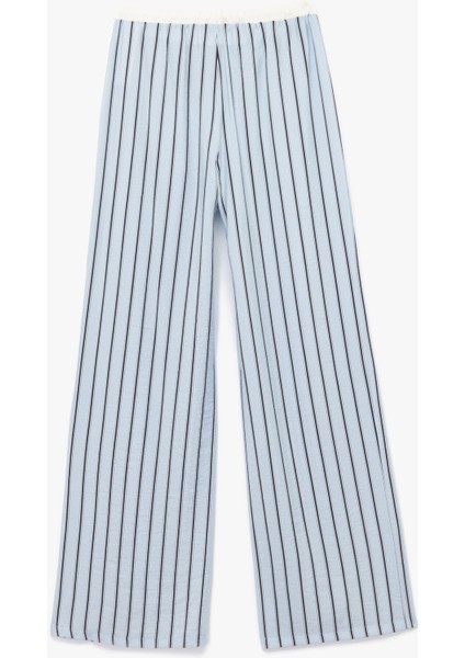 Viskon Kumaş Rahat Kalıp Lastik Detaylı Çizgili Pijama Altı fırsatları