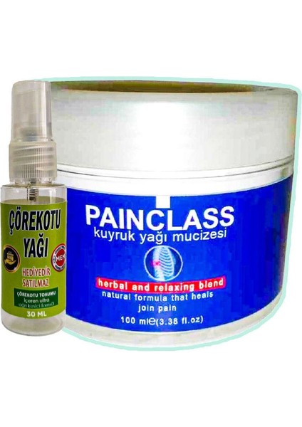 Painclass Kas Eklem Sızıları Için Kuyruk Yağı Bakım Kremi 100 Ml+30 ml Çörek Otu Yağı ile