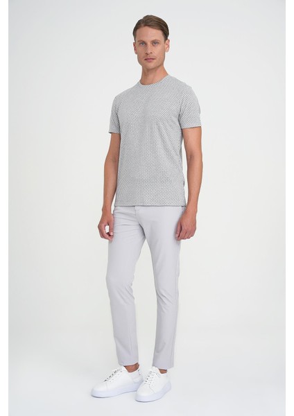 Slim Fit Yan Cepli Esnek Düz Koyu Taş Pamuk Pantolon P 1197 fiyatları