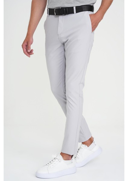 Slim Fit Yan Cepli Esnek Düz Koyu Taş Pamuk Pantolon P 1197 modelleri