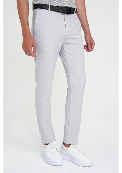 Slim Fit Yan Cepli Esnek Düz Koyu Taş Pamuk Pantolon P 1197 indirimleri