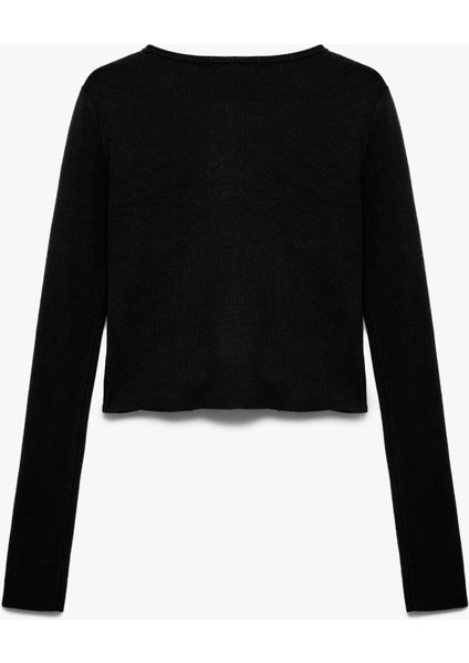 Uzun Kollu Bisiklet Yaka Triko Hırka fırsatları