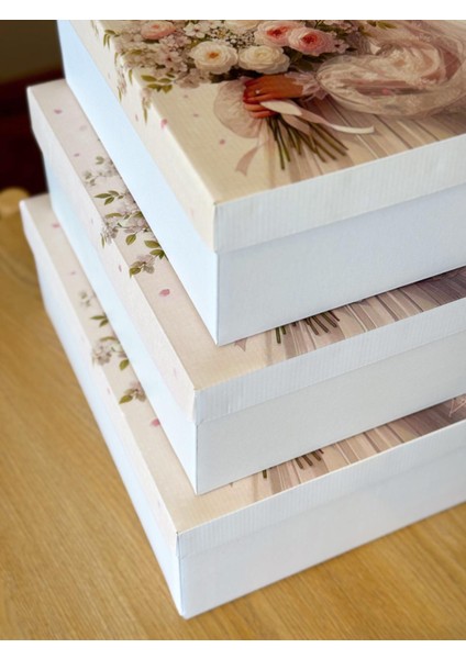 Gelin Türbanlı Çeyiz Kutusu-3 Lü Çeyiz Kutusu-Gelin Kutusu-Gelin Bohça Kutusu-Damat Kutusu modelleri