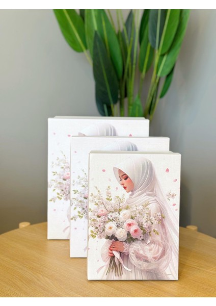 Gelin Türbanlı Çeyiz Kutusu-3 Lü Çeyiz Kutusu-Gelin Kutusu-Gelin Bohça Kutusu-Damat Kutusu fırsatları