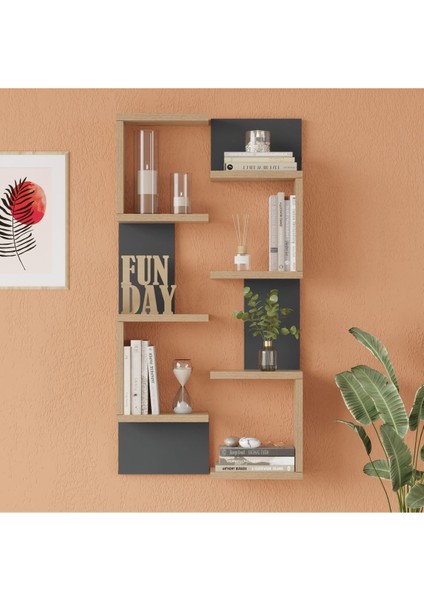 Shelf 22 Duvar Rafı Sepet-Antrasit WL22-SA