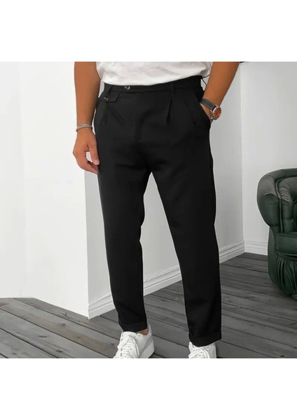 Erkek Belden Düğmeli Cepli Dokuma Pantolon fiyatları