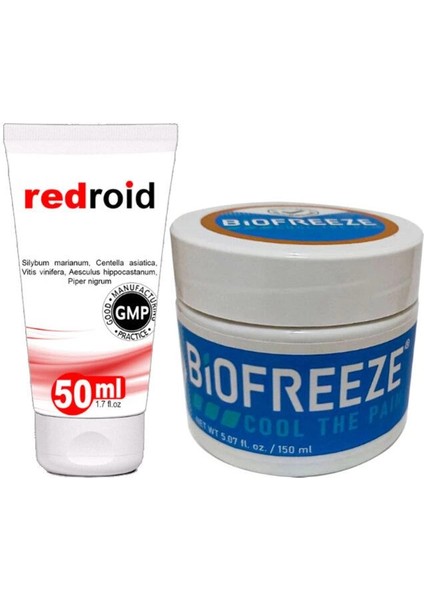 Redroid Hemeroid Ba.sur Için 50 ml Kremi+Biofreeze Paincream 150 ml Rahatlatıcı Etki