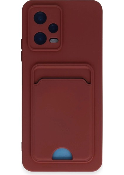 Newface Xiaomi Poco X5 5g Kılıf Kelvin Kartvizitli Silikon - Bordo