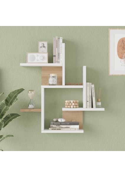 Shelf 21 Duvar Rafı Sepet-Beyaz WL21-SW