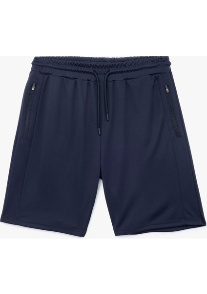 Fermuarlı Cep Detaylı Beli Bağcıklı Spor Şort