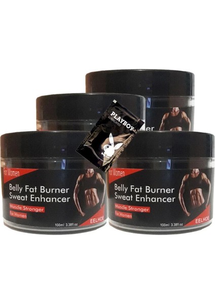 Belly Fatburner Sweat Enhancer Kadınlar Için Krem 4X100 ml + 1 Adet Jel ile