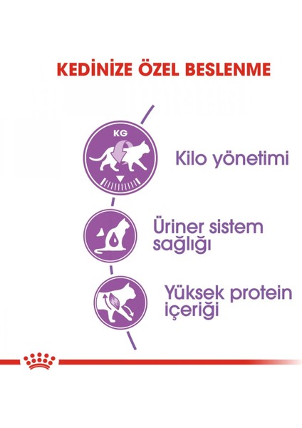 Sterilised37 Kısırlaştırılmış Kediler için Kuru Kedi Maması 2kg